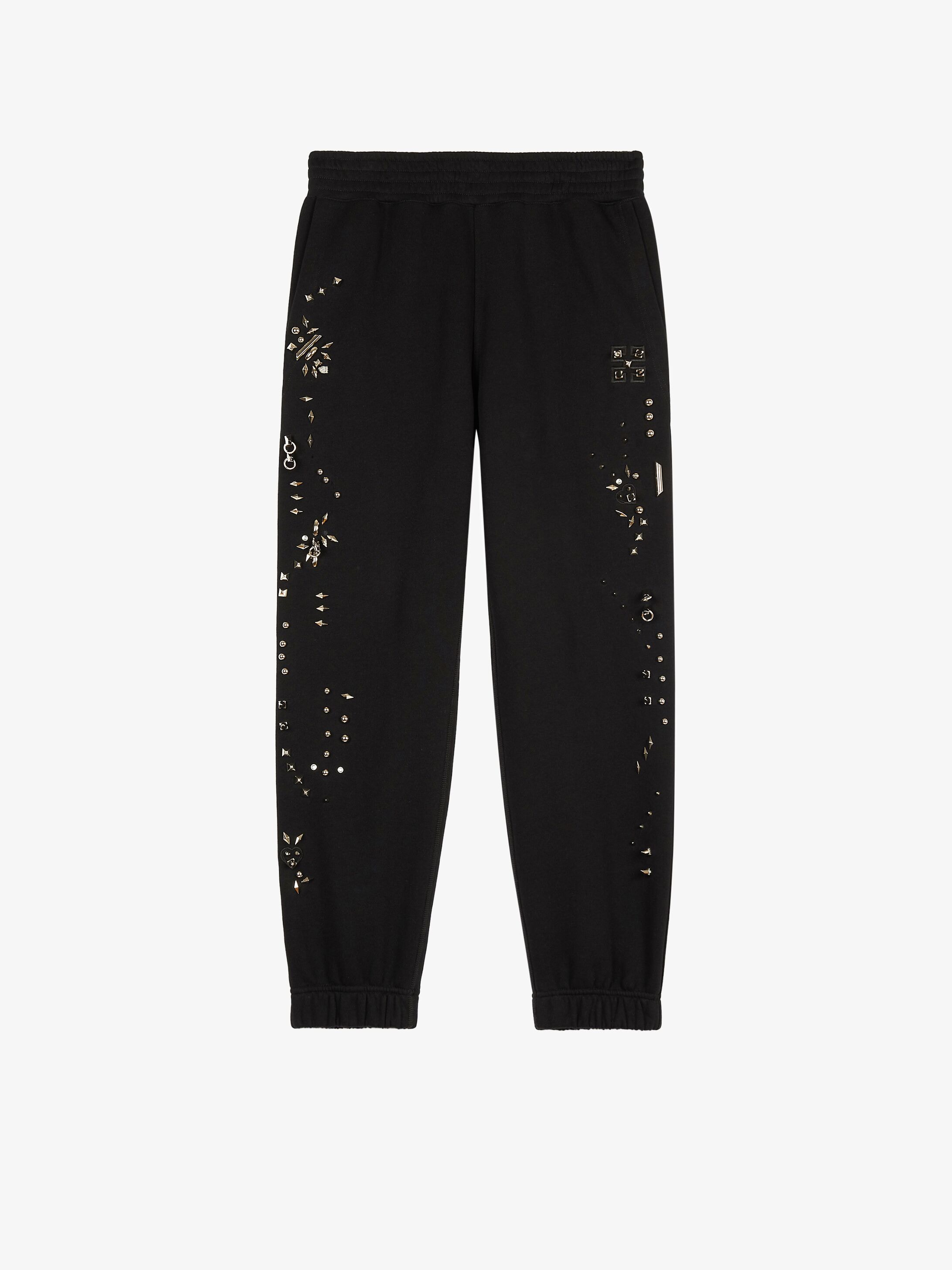 Slim fit jgger pants with studs